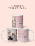 Cană Personalizată Casă de Piatră – Alina & Ion – Cadou de Nuntă pentru Tineri Însurăței