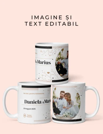 Cană Personalizată Pentru Tinerii Însurăței - Cadou Perfect Pentru Miri