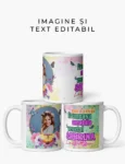 Cană Personalizată – Cea Mai Frumoasă, Amabilă și Veseală Colegă