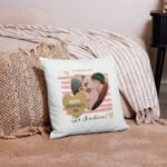 Pernă Personalizată pentru Îndrăgostiți cu Poză și Text – Happy Valentines Day