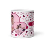 Cană personalizată pentu iubit și iubită cu 2 poze și teztul tău
