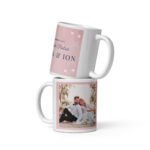 Cană Personalizată Casă de Piatră – Alina & Ion – Cadou de Nuntă pentru Tineri Însurăței