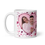 Cană personalizată pentu iubit și iubită cu 2 poze și teztul tău