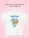 Tricou Personalizat Pentru Băieței- Andrieș 1 An