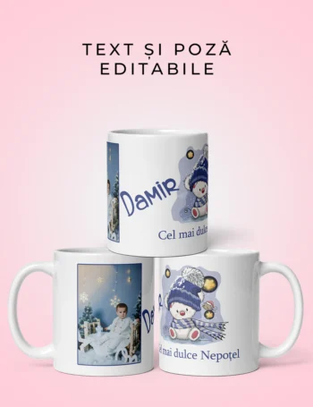 Cană De Crăciun Personalizată Cu Text Și Poză - Damir_moldova