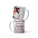 Cană Personalizată Cu Text Și Poză De Crăciun- La mulți ani nașii