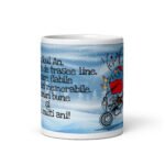 Cană Personalizată Cu Text Și Poză De Crăciun – moș crăciun motociclist