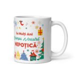 Cană De Crăciun Personalizată Cu Text Și Poză – Scumpă Nepoțică