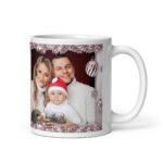 Cană Personalizată Cu Text Și Poză De Crăciun- La mulți ani nașii